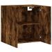 Armoire murale chêne fumé 60x31x60 cm bois d'ingénierie - Photo n°6