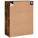 Armoire murale chêne fumé 69,5x34x90 cm bois d'ingénierie - Photo n°9