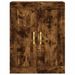 Armoire murale chêne fumé 69,5x34x90 cm bois d'ingénierie - Photo n°7