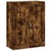 Armoire murale chêne fumé 69,5x34x90 cm bois d'ingénierie - Photo n°1