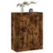 Armoire murale chêne fumé 69,5x34x90 cm bois d'ingénierie - Photo n°4