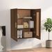 Armoire murale chêne marron 69,5x32,5x90 cm bois ingénierie - Photo n°3