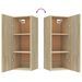 Armoire murale Chêne sonoma 34,5x34x90 cm Bois d'ingénierie - Photo n°9