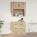 Armoire murale Chêne sonoma 80x33x80 cm Bois d'ingénierie - Photo n°1