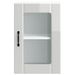 Armoire murale cuisine avec porte en verre Lucca blanc brillant - Photo n°5