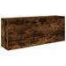 Armoire murale de bain chêne fumé 100x25x40cm bois d'ingénierie - Photo n°2