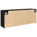 Armoire murale de bain noir 100x25x40 cm bois d'ingénierie - Photo n°7