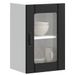 Armoire murale de cuisine avec porte en verre Lucca noir - Photo n°1