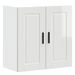 Armoire murale de cuisine Porto blanc brillant bois ingénierie - Photo n°1