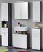 Armoire murale de toilette 1 porte blanc brillant et gris cendré 2 portes Kinzo 60 cm - Photo n°3