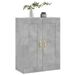 Armoire murale gris béton 69,5x34x90 cm bois d'ingénierie - Photo n°4