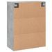 Armoire murale gris béton 69,5x34x90 cm bois d'ingénierie - Photo n°9