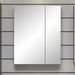 Armoire murale grise avec 2 portes miroir Touka 60 cm - Photo n°4