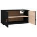 Armoire murale Noir 60x30x30 cm Bois de pin massif - Photo n°5