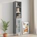 Armoire murale sonoma gris 34,5x32,5x90 cm bois d'ingénierie - Photo n°6