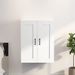 Armoire murale suspendue Blanc 69,5x32,5x90 cm - Photo n°2