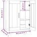 Armoire murale suspendue Blanc 69,5x34x90 cm - Photo n°12