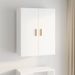 Armoire murale suspendue Blanc brillant 69,5x34x90 cm - Photo n°1