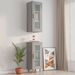 Armoire murale suspendue Sonoma gris 34,5x34x90 cm - Photo n°1