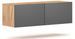 Armoire murales horizontale naturel et gris anthracite Bozena 80 cm - Photo n°1