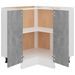 Armoire plancher d'angle Gris béton 75,5x75,5x80,5 cm - Photo n°5