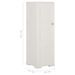 Armoire plastique 40x43x125 cm design de bois blanc angora - Photo n°8