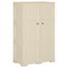 Armoire plastique 79x43x125 cm design de bois blanc angora - Photo n°1