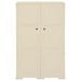 Armoire plastique 79x43x125 cm design de bois blanc angora - Photo n°2