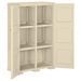 Armoire plastique 79x43x125 cm design de bois blanc angora - Photo n°4