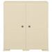 Armoire plastique 79x43x85,5 cm design de bois blanc angora - Photo n°2