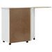 Armoire roulante avec bureau MOSS blanc bois de pin solide - Photo n°6