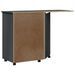 Armoire roulante avec bureau MOSS gris bois de pin solide - Photo n°6