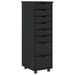 Petite armoire de bureau en bois pin massif sur roulettes Klasko H 103 cm - 8 tiroirs - Photo n°1