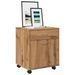 Armoire roulante chêne artisanal 45x38x54 cm bois d'ingénierie - Photo n°1