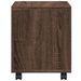 Armoire roulante chêne marron 37x33x42,5 cm bois d'ingénierie - Photo n°6