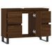 Armoire salle de bain chêne marron 80x33x60cm bois d'ingénierie - Photo n°4