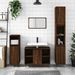 Armoire salle de bain chêne marron 80x33x60cm bois d'ingénierie - Photo n°2