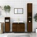 Armoire salle de bain chêne marron 80x33x60cm bois d'ingénierie - Photo n°2