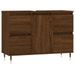 Armoire salle de bain chêne marron 80x33x60cm bois d'ingénierie - Photo n°1