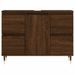 Armoire salle de bain chêne marron 80x33x60cm bois d'ingénierie - Photo n°5