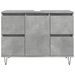 Armoire salle de bain gris béton 80x33x60cm bois d'ingénierie - Photo n°4