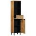 Armoire salle de bain marron 38x33x160 cm bois massif manguier - Photo n°5