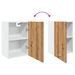 Armoire suspendue chêne artisanal 40x31x60 cm bois d'ingénierie - Photo n°8