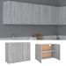 Armoire suspendue Sonoma gris 80x31x60 cm Bois d'ingénierie - Photo n°2