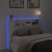 Armoire tête de lit avec LED blanc 140x16,5x103,5 cm - Photo n°4