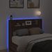 Armoire tête de lit avec LED chêne marron 140x16,5x103,5 cm - Photo n°4