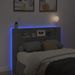 Armoire tête de lit avec LED gris béton 140x16,5x103,5 cm - Photo n°4