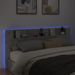 Armoire tête de lit avec LED gris béton 220x16,5x103,5 cm - Photo n°4