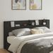 Armoire tête de lit avec LED noir 220x16,5x103,5 cm - Photo n°1