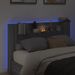 Armoire tête de lit avec LED sonoma gris 160x16,5x103,5 cm - Photo n°4